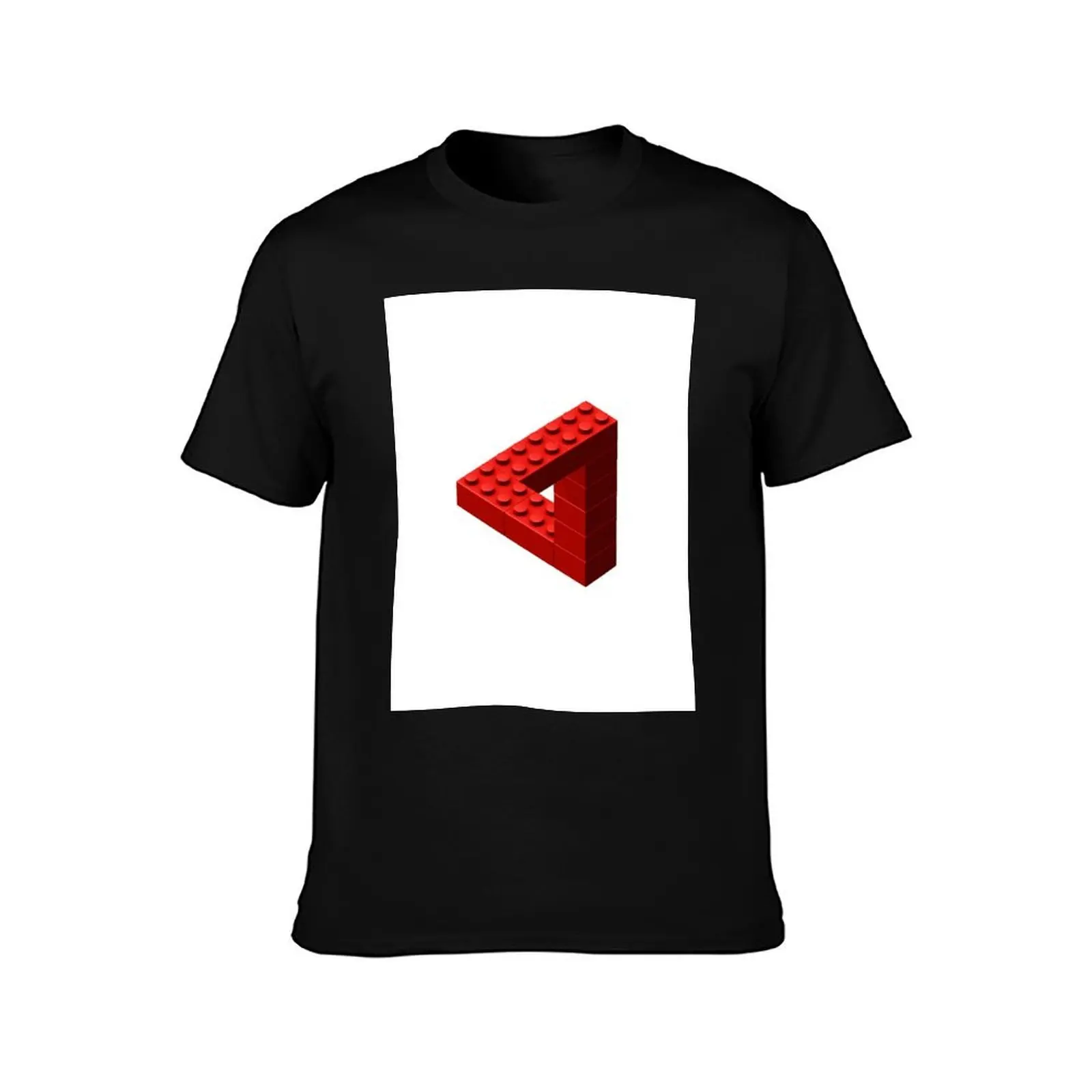 Escher Toy Bricks - Red T-Shirt Outdoor Sports Short Sleeve Top T-Shirt