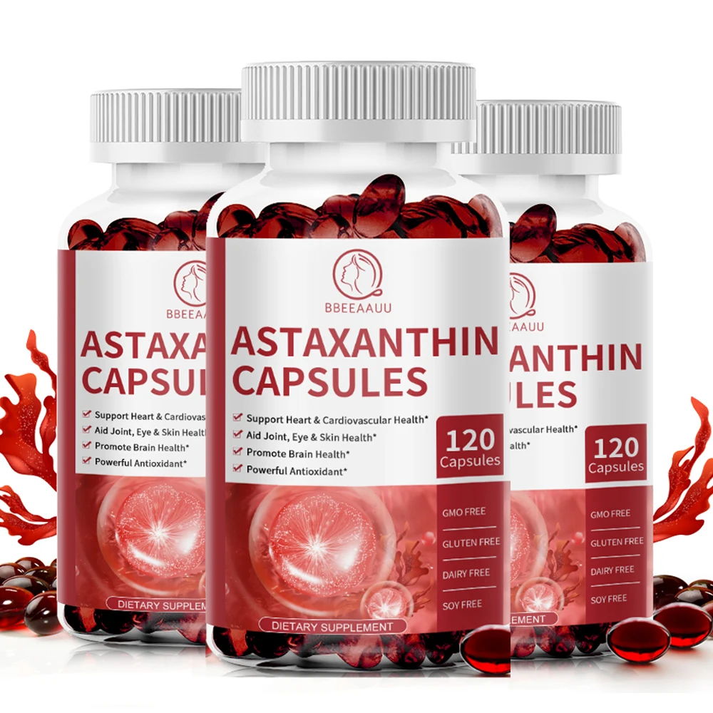 

Deep Sea Astaxanthin Capsules with DHA &EPA for Brain Immune System, Vision,Cardiovascular &Joint Health Relieves inflammation