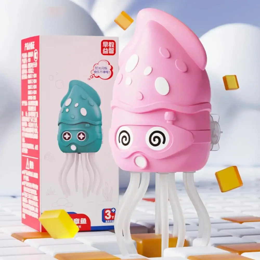 플라스틱 전기 춤추는 문어 장난감, 조명 포함, 시뮬레이션 기어다니기, 인터랙티브 문어 장난감, 인터랙티브 공예 장식