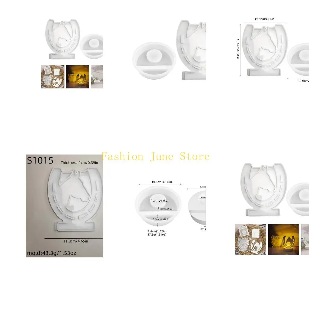 

N5KA Silicone Horse Head Candlestick Mold Easy Release Holder Mold Home Ornament Gypsum Mould Jewelry Making Tool