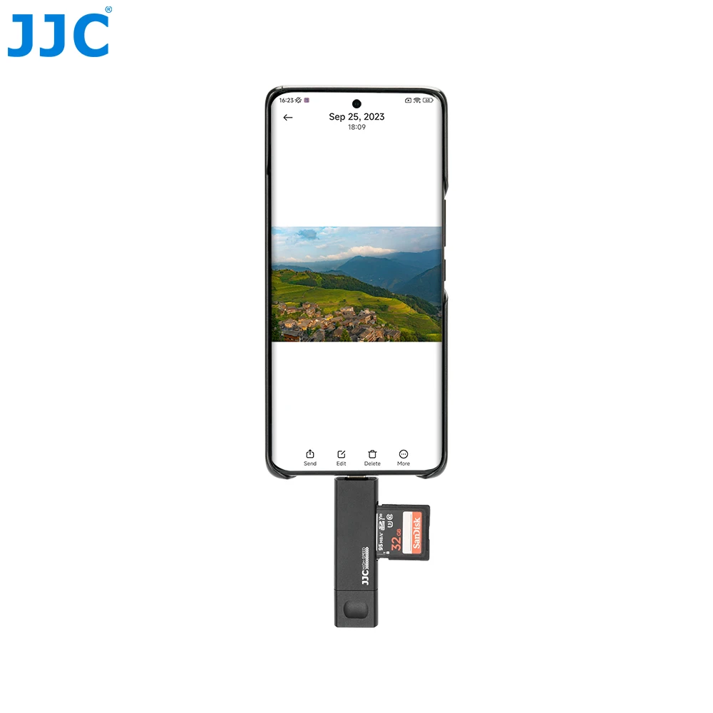 JJC Card Reader USB 3.0 Type C to SD Micro SD TF Adapter for PC Laptop Accessories OTG Cardreader Smart Memory SD Card Reader