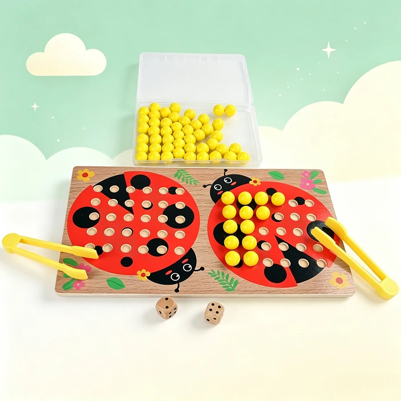 Holz-Marienkäfer-Perlen-Zählsp – Kid Toys Ads Bewertung und Preis