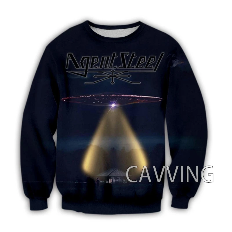 CAVVING 3D Printed  Agent Steel  Band  Crewneck Sweatshirts Harajuku Styles Tops Long Sleeve Sweatshirts for Men/women