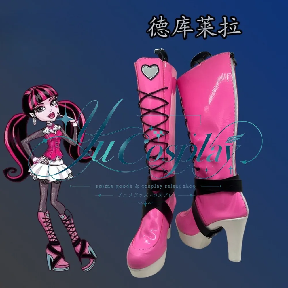Anime Character Draculaura Cosplay Boots Gothic Monster Style Custom Anime Convention Stage Performance