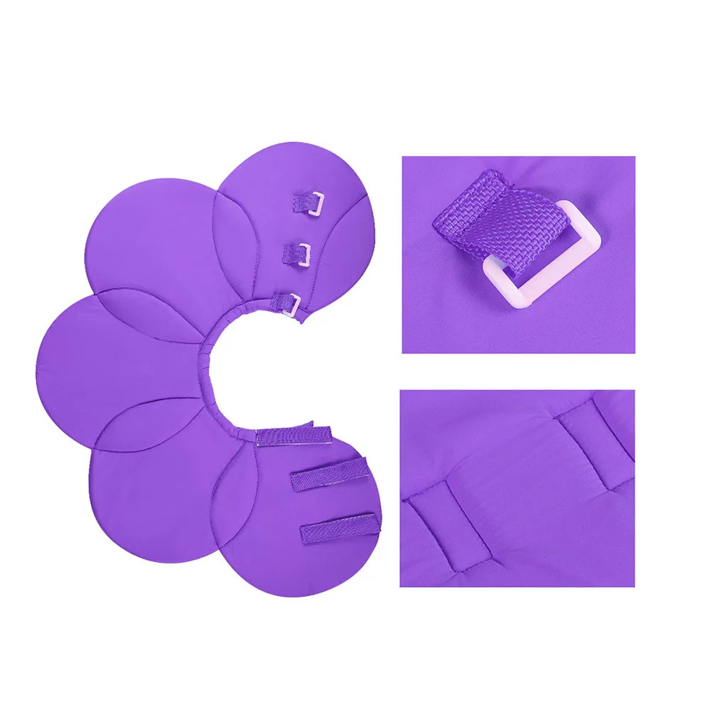 

Creative Flower Protective Lightweight Post-Surgery Recovery Neck Accessory For Dogs Cats Comfortable Wound Care Gear Purple Xl