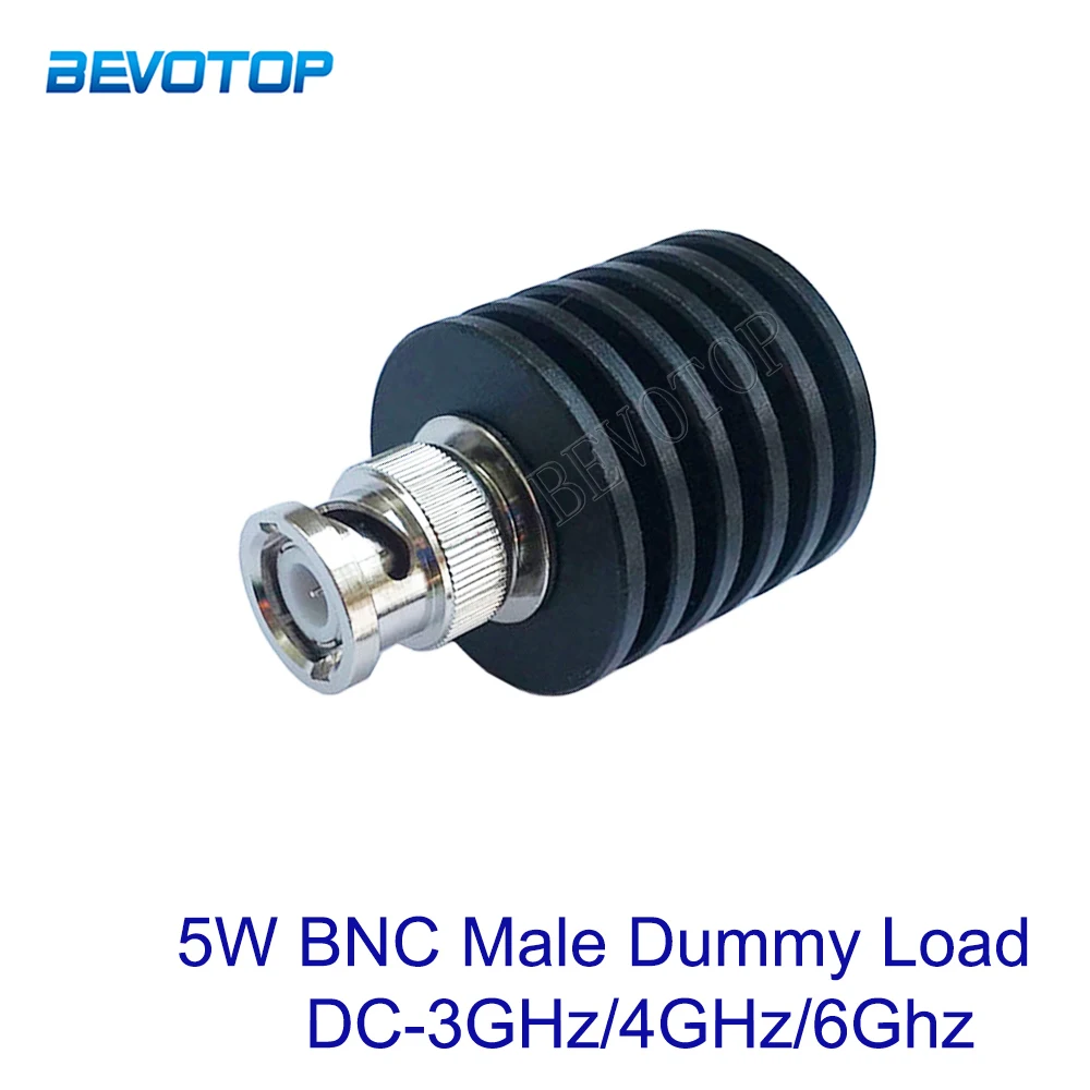 

1Pcs BNC Male Plug 5W DC-3GHz/4GHz/6GHz 50Ohm Connector Adapter RF Coaxial Termination Dummy Load Nickel Plated RF Accessories