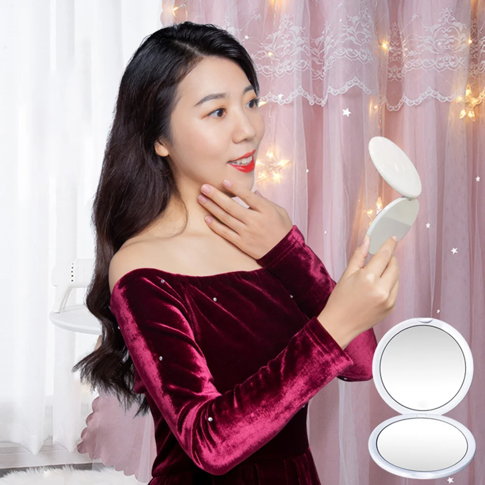 Mirror for Women Daily Use Makeup Handheld Mirrors Durable Heart Compact Dressing Table