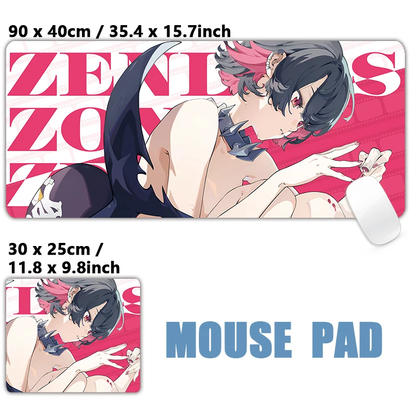 Zenless Zone Zero Mouse Pad ZZZ Nicole Von Lycaon Ellen Zhu Yuan Hoshimi Miyabi Soldier 11 XXL Large Mousepad Keyboard Mats