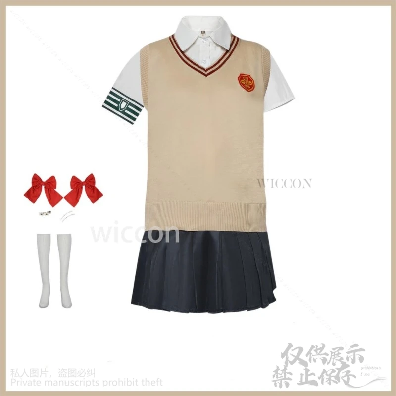 Anime Certain Scientific Railgun Misaka Mikoto Cosplay Costume A Certain Magical Index Wig JK School Uniforms Woman Lovely Suit