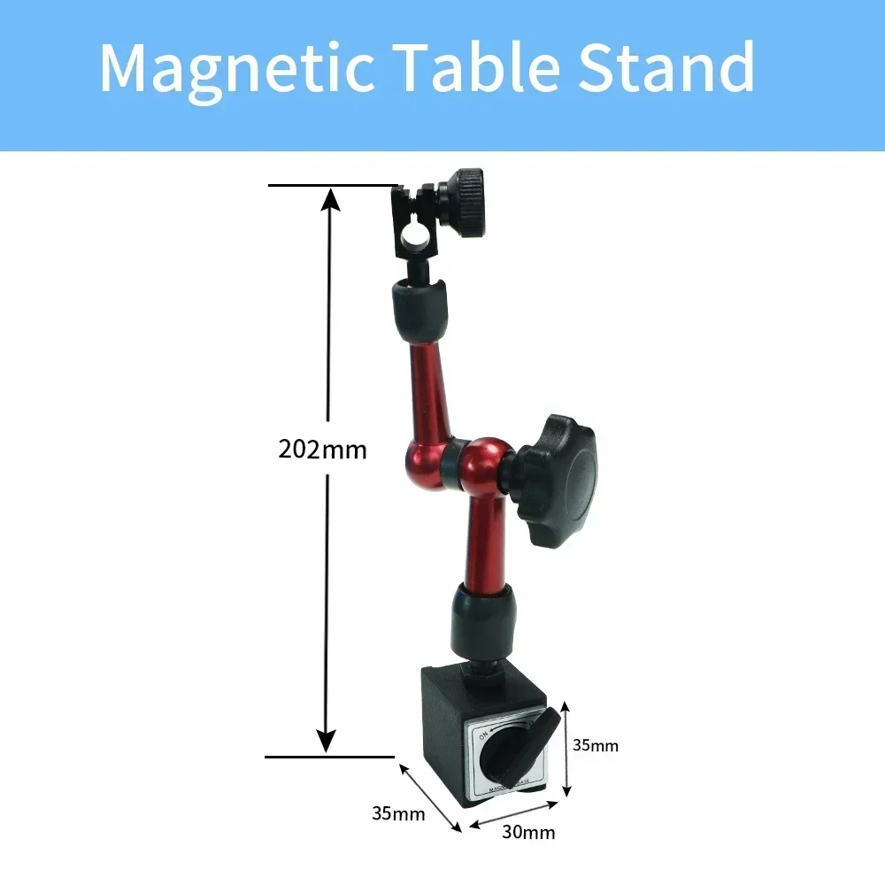 SHAHE Magnetic Force 30kg Mini Universal Flexible Magnetic Base Holder Stand & Dial Test Indicator Tool For Dial Indicator