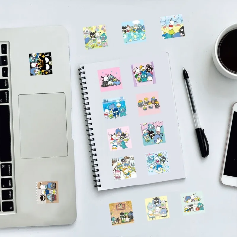 59pcs سانريو ‌ ‌   Hangyodon Pochacco كارتون لطيف ملصق مضاد للمياه كوب ماء القرطاسية مذكرات الكمبيوتر مزين هدية لفتاة