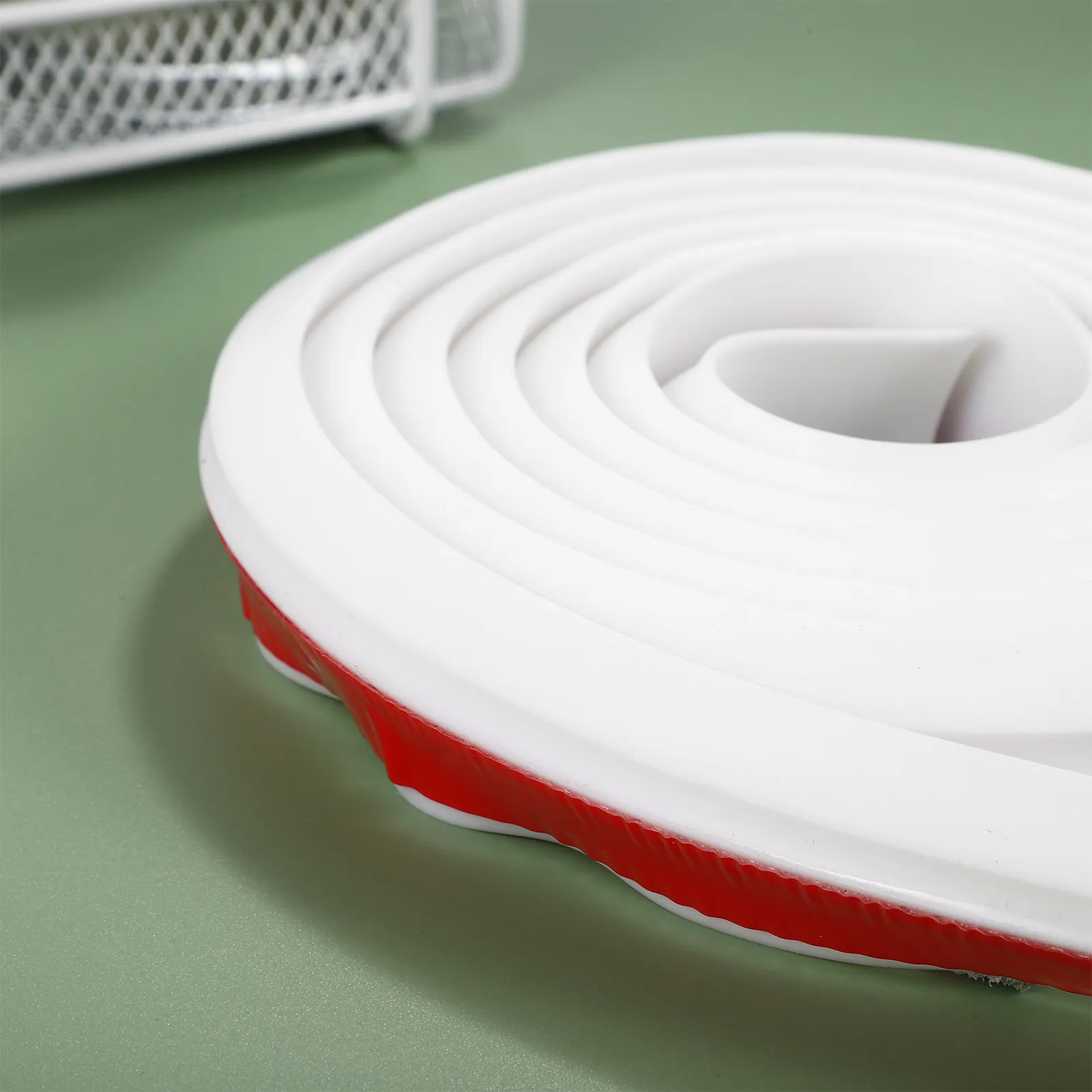 Silicone Rubber Shower Threshold Strip Water Barrier Wear Resistant Shower Door Seal Strip Bathroom Sink Edge Flood Blocker