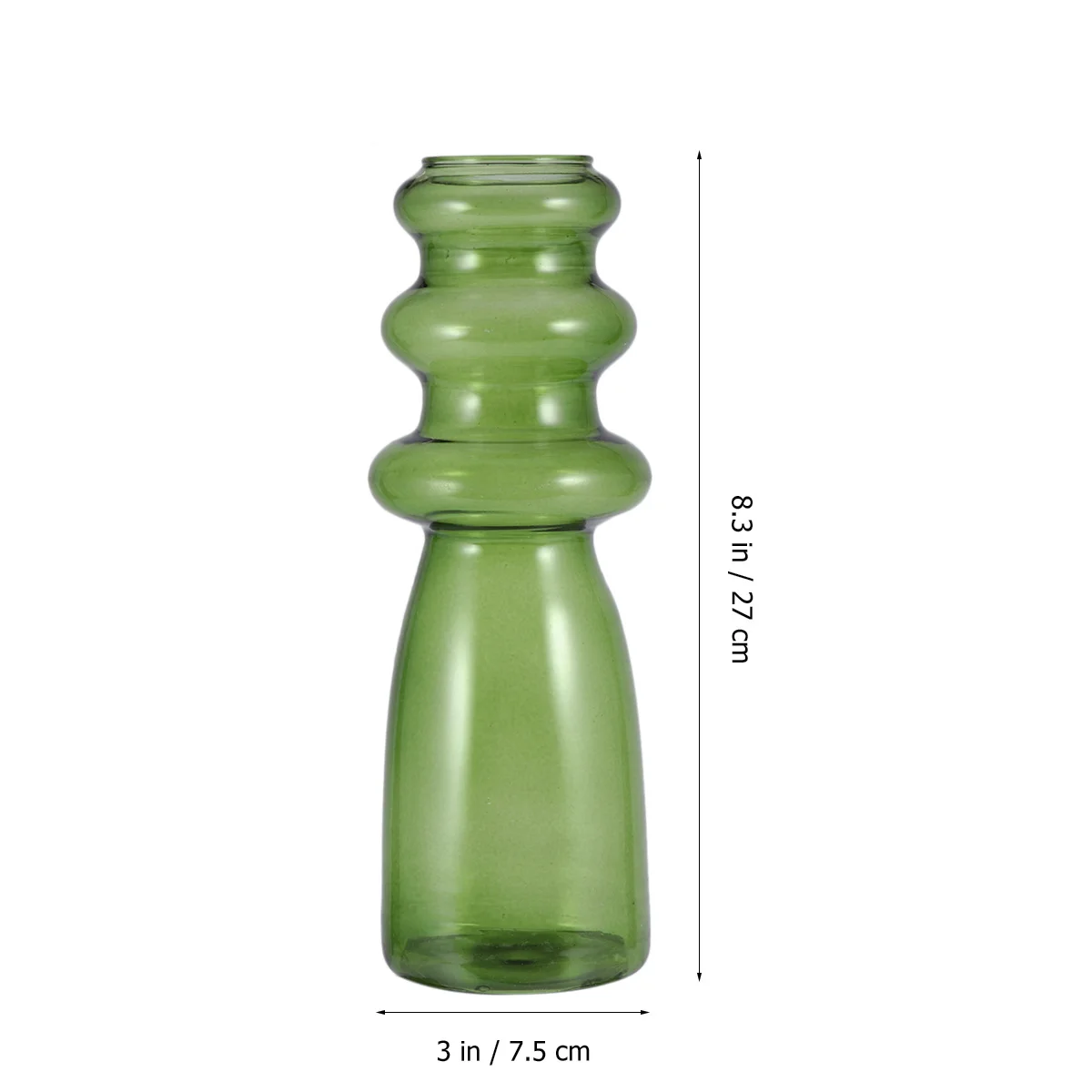 

1Pcs Artistic Transparent Glass Vase Threaded Design Ideal for Fresh Bouquets Greenery Floral Arrangement Glass Vase
