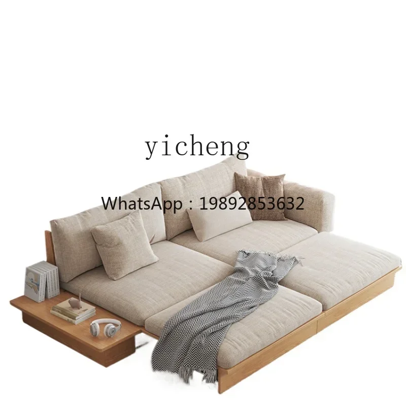 AB  sofa bed folding dual-purpose Japanese telescopic solid wood multi-functional floor sofa