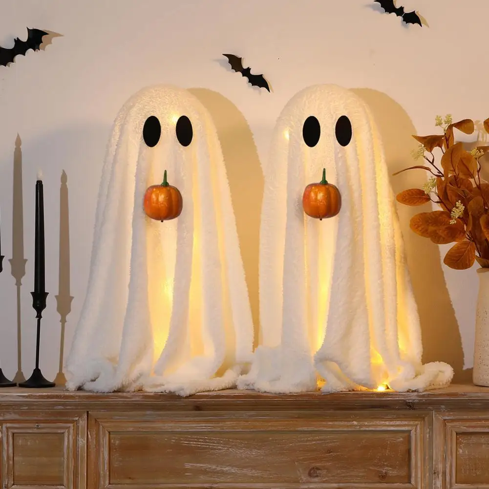 

Halloween Light-up Ghost Decoration Spooky Halloween Ghost Decor Spooky Led Light-up Ghosts with Pumpkin for Holiday