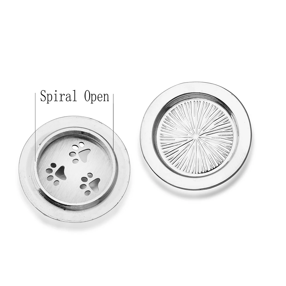 New Aromatherapy Heart-Shaped Cats Spiral Open Rhinestones Brooches High Quality Stainless Steel Badge Diffuser Locket Jewelry