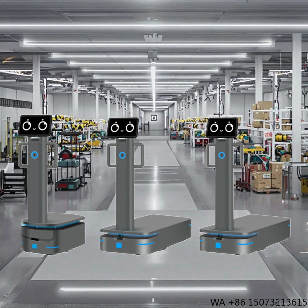 Smart Factory Transport Industrial Delivery AMR Mobile Robot with Automated Dispatch System for Manufacturing Facilities