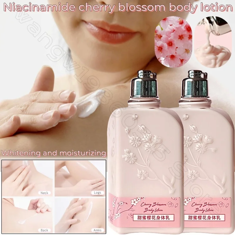 

Niacinamide Cherry Blossom Body Lotion Brightening Skin Tone Whole Body Nourishing Silky Fragrance Moisturizing Lotion 250ml