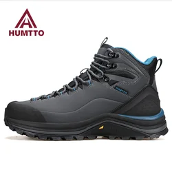 HUMTTO Hiking shoes Men waterproof hunting Boots Tactical Desert Combat Ankle trekking snow Boots warm Leather walking Sneakers