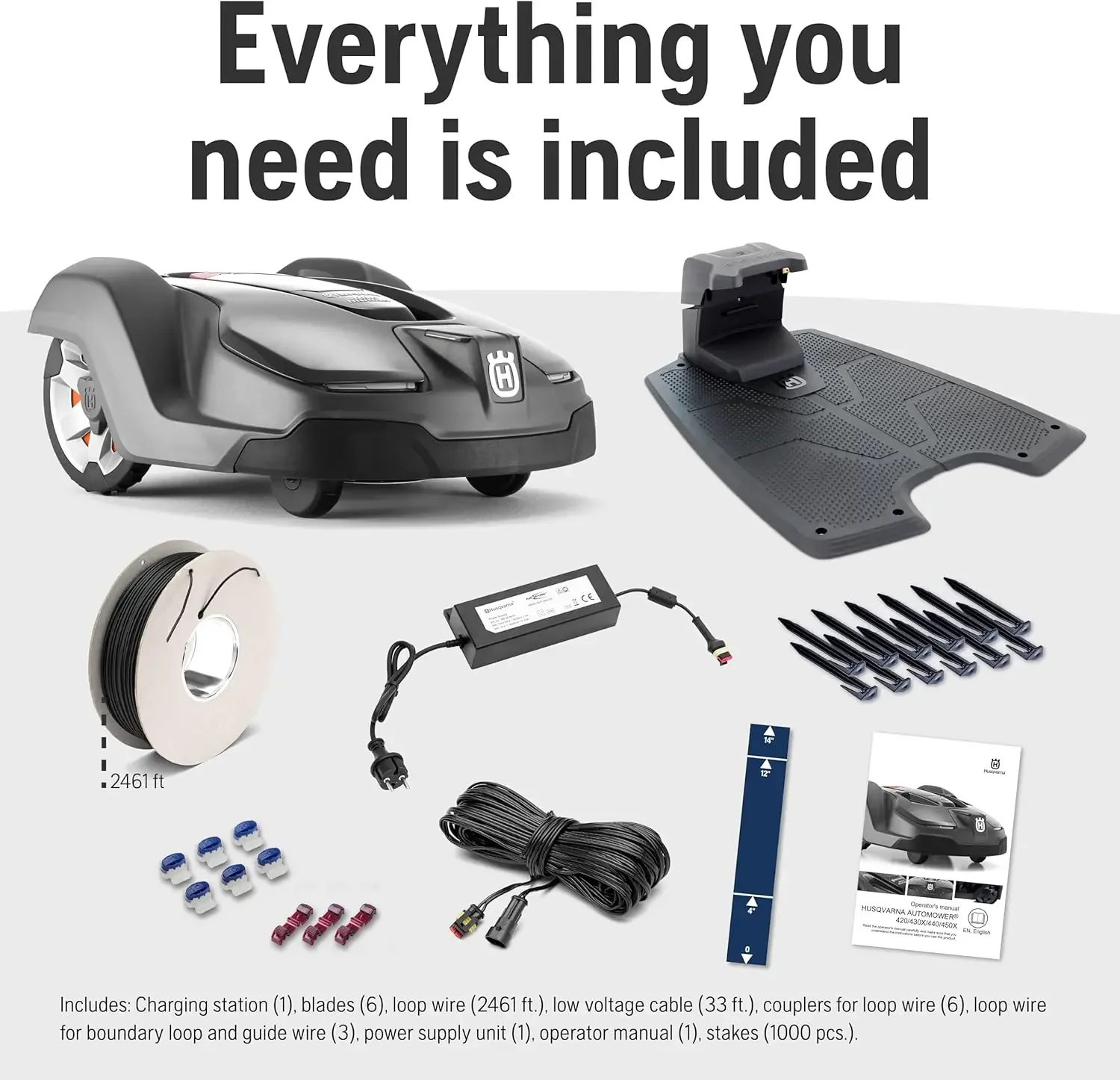 Automower 430X Roboter-Rasenmäher mit GPS-unterstützter Navigation, automatischer Rasenmäher mit Selbstinstallation