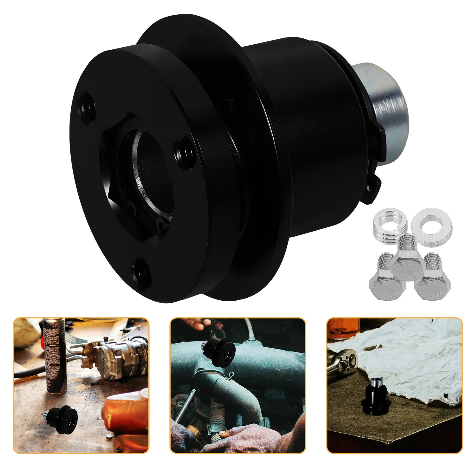 

Steering Wheel Quick Release 3-Hole Sturdy Aluminum Alloy Easy Install Remove 360 Degree Full Range Stylish Car Accessory