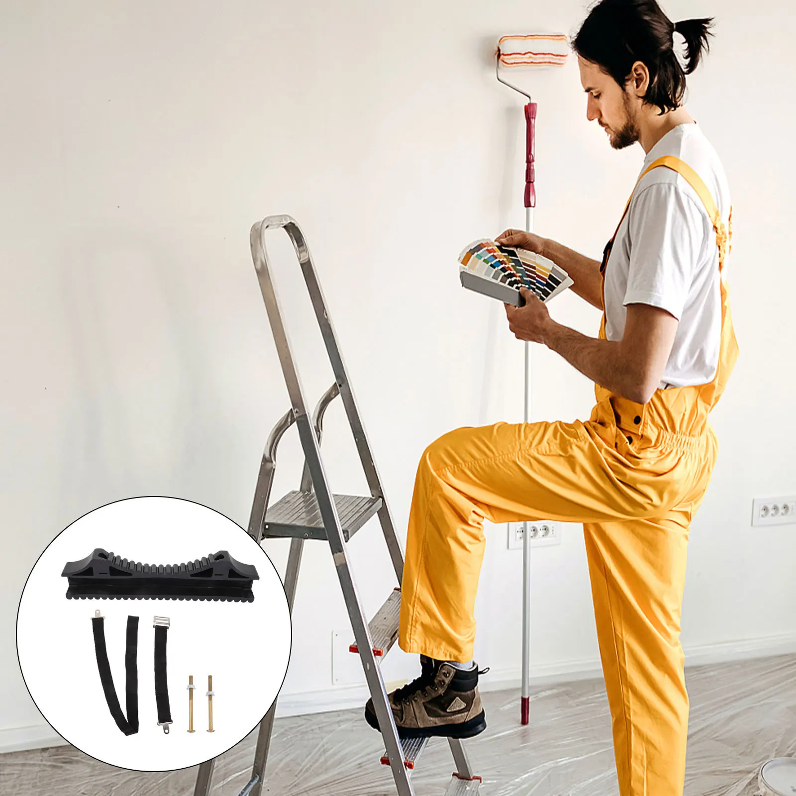 1 مجموعة 1 مجموعة المضادة للانزلاق حصيرة عدم الانزلاق تحديد حامي ل تمديد سلم المنزل سلم لوازم استقرار عدة بناء أداة #5