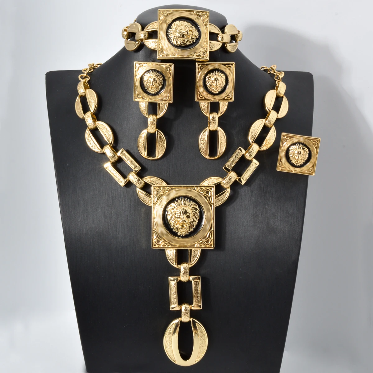 conjunto de joias banhado a ouro para mulheres africano indiano dubai joias para casamento gargantilha de luxo colar pulseira brinco punho aneis 01