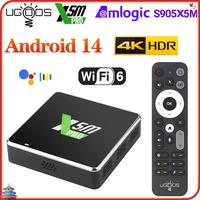 Original Ugoos X5M Pro Smart TV Box Android 14 Amlogic S905x5m 4GB 32GB WiFi BT5.4 1000M HDR CEC RTC Set Top Box Media Player