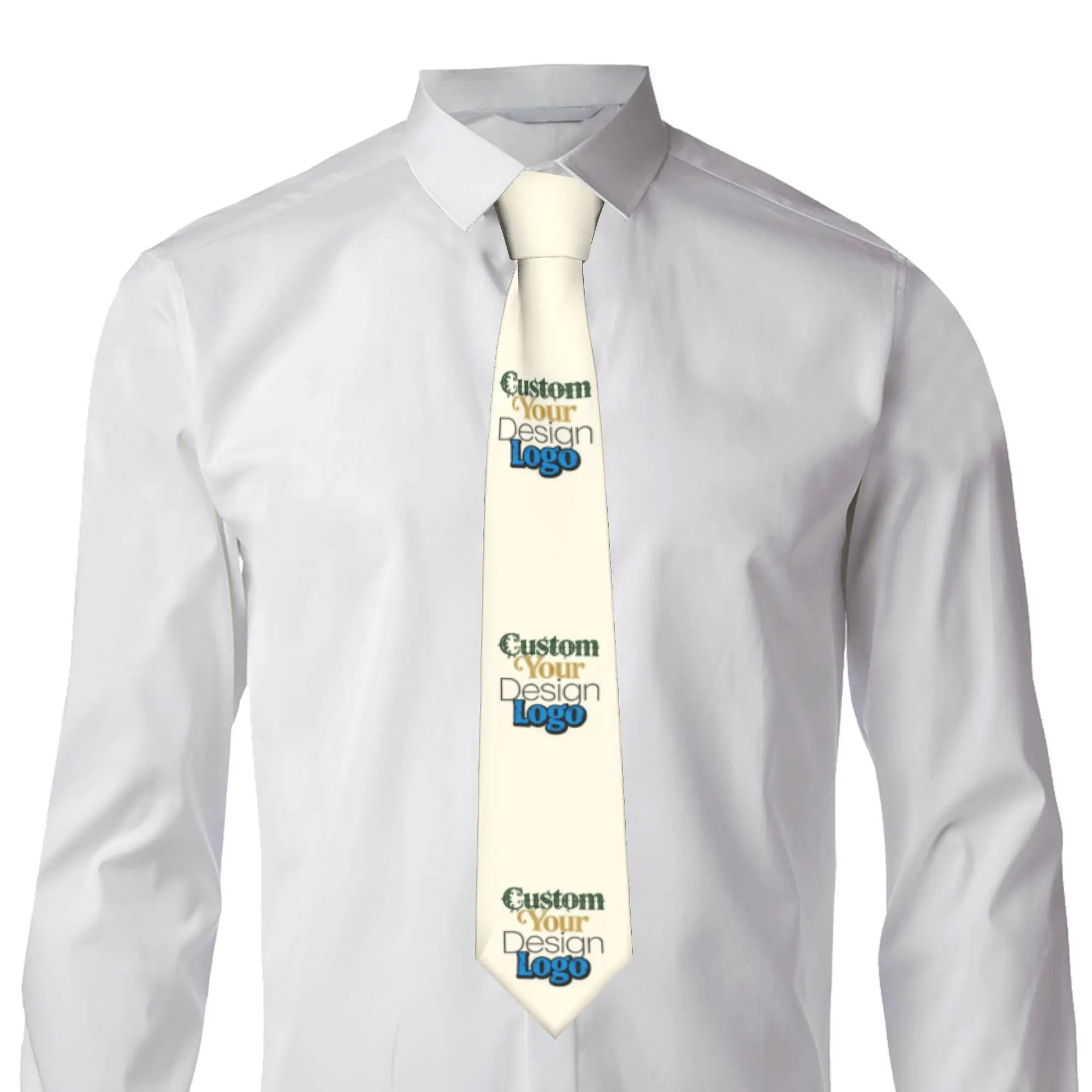 Custom Custom Customized   Your Design Logo Tie Men Fashion Silk Photo Name Printed Necktie for Business