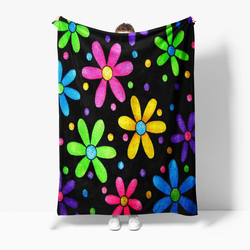 

Детское одеяло с радужными блестками и цветами, мягкое плюшевое одеяло для девочек-подростков, декор комнаты, подарок