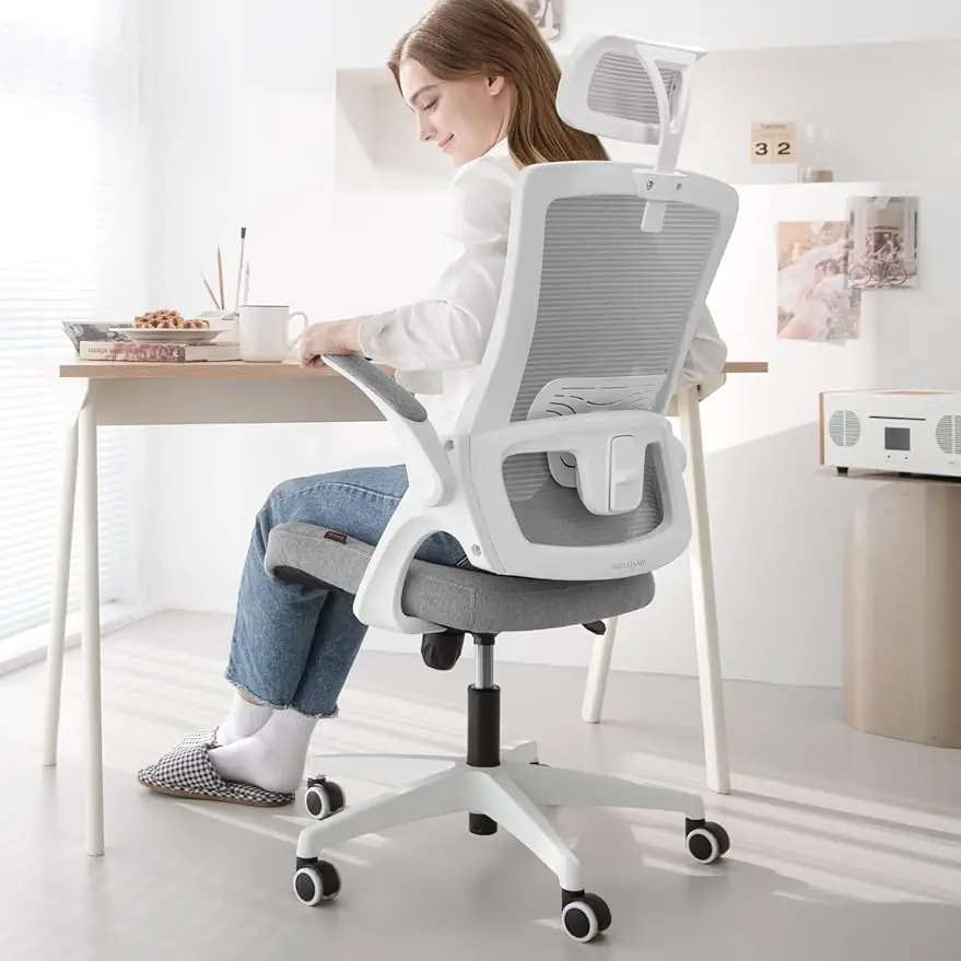 

DBS-H High Back Mesh Headrest Adjustable Height and Ergonomic Design Home Office Computer Desk Executive Lumbar Suppor