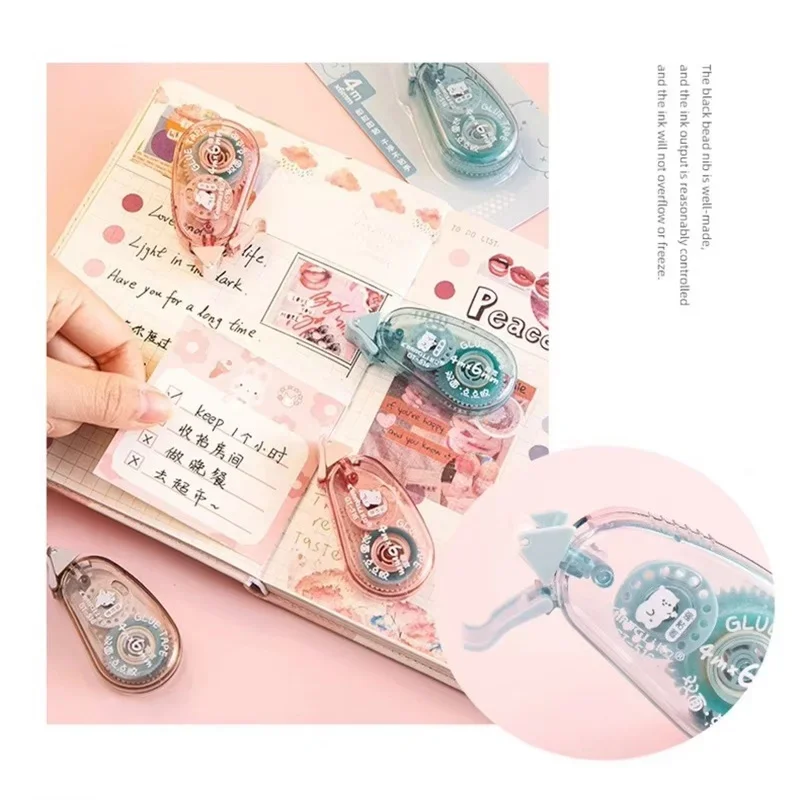 QIANKONG 4m * 6mm kropki taśma klejąca DIY Scrapbooking kolaż Album fotograficzny artykuły biurowe dwustronna taśma klejąca rolkowa