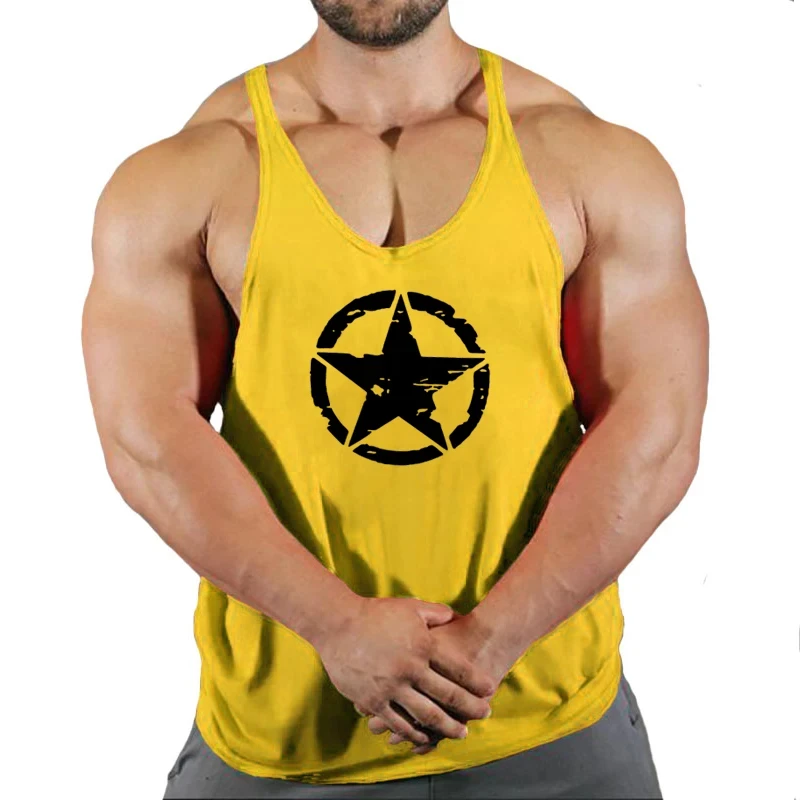 Fitness Man Brand Stringer Tank Top Vest Gym Shirt Men Bodybuilding Gyms Muscle Men\'s Sportswear Clothes Workout Clothing Vests