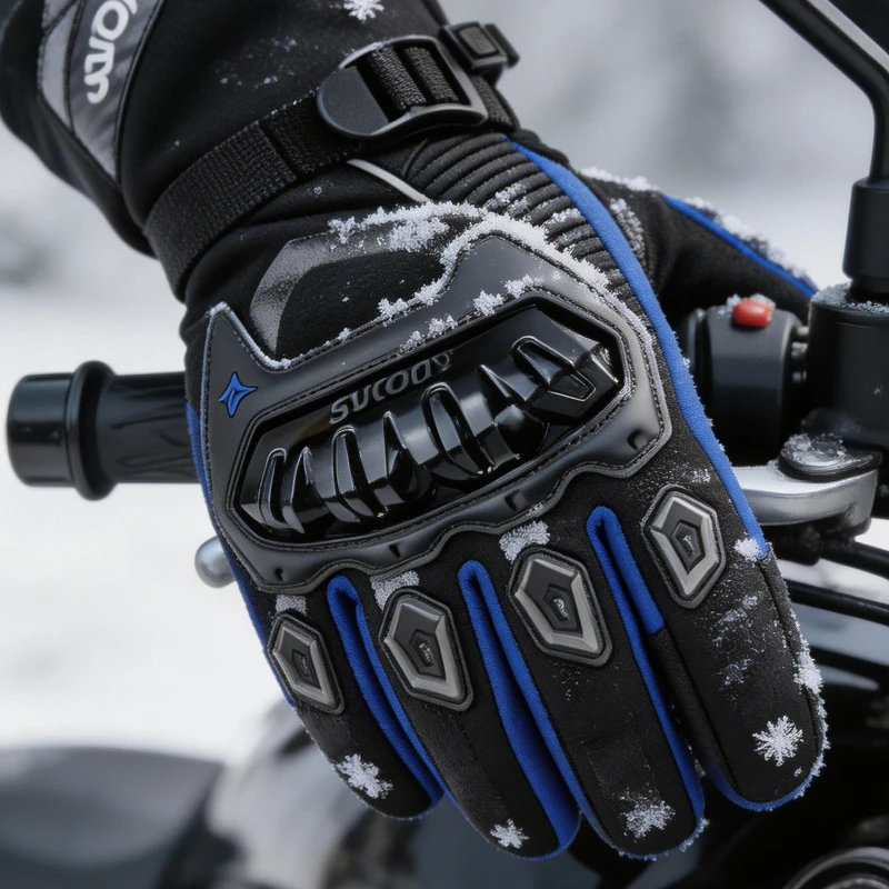 SUOMY Winter Waterproof Motorcycle Gloves Men Women Warm Motocross Motorbike Racing Riding Protective Cold Weather Gear Gloves