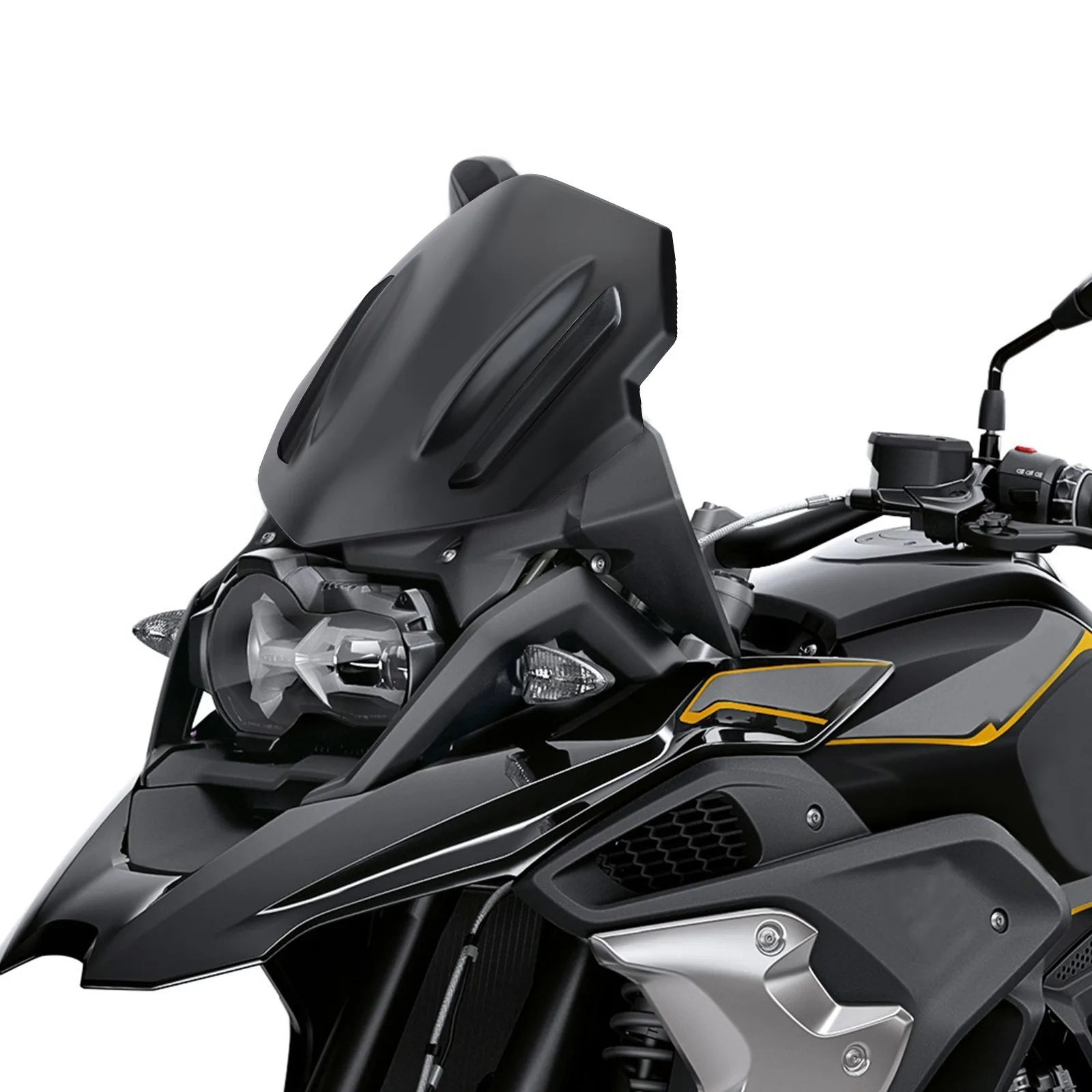 

Black Windshield Windscreen for BMW R1200GS LC Adventure 14-19 R1250GS ADV 2019+