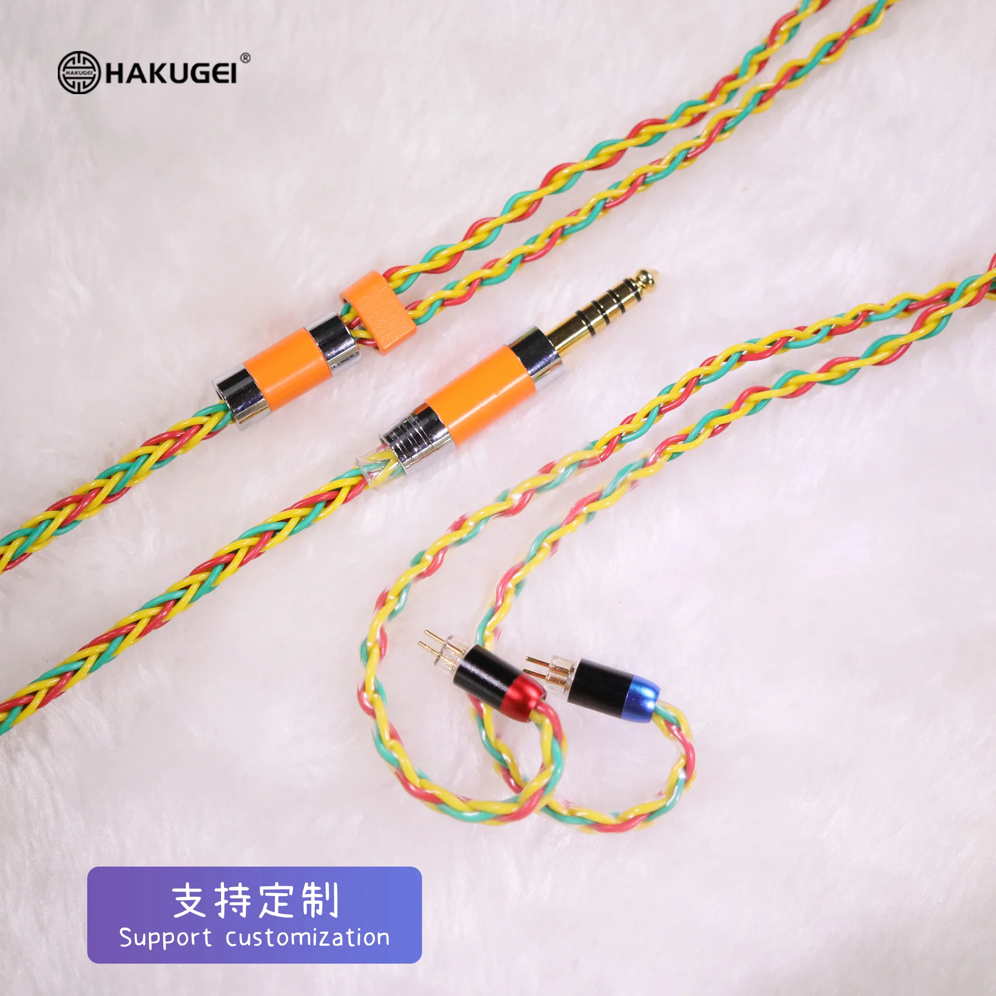 HAKUGEI رائحة الأرز. كابل سماعة أذن عالي النقاء OFC hifi 3.5 4.4 mmcx 0.78 qdc لتقوم بها بنفسك