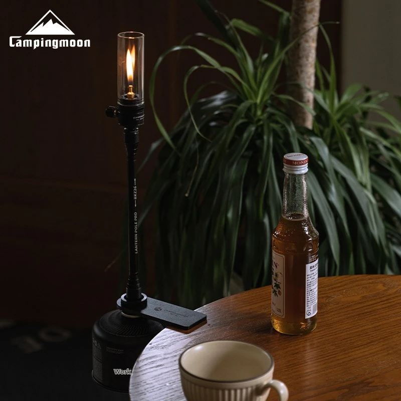 

CAMPINGMOON BKT-1D Gas Coreless Candle Lamp Tent Gas Lamp Atmosphere Camping Flat Gas Straight Tube Candle Lamp