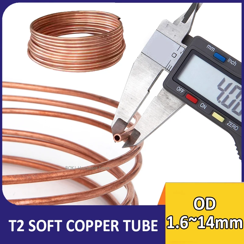 1Meter T2 Soft Copper Tube air conditioning copper tube Coil for refrigeration equipment