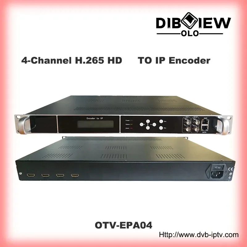 

OTV-EPA04 DTV Headend 4-Channel HD H265 HEVC HDMI-compatible TO IP ASI DVB Encoder