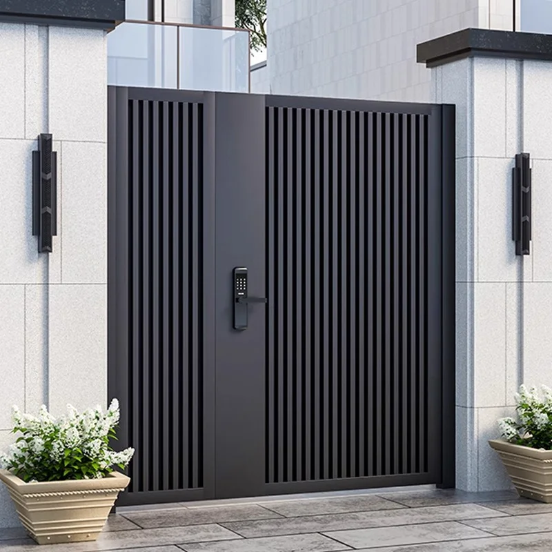 &*Factory Direct Modern Steel Villa Gate Finished Surface Anti-Theft Design Push Pull Opening Method Garden Backyard Main Gates