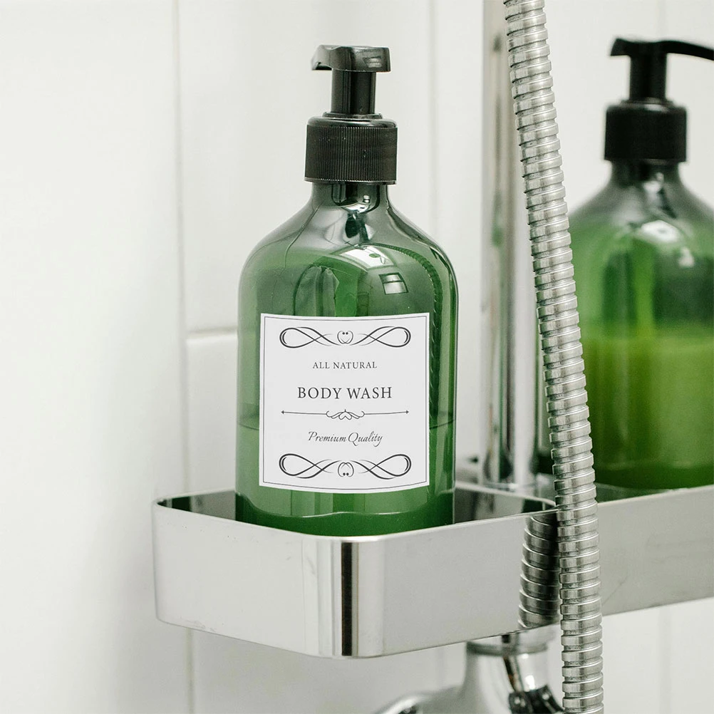 12 szt. Wodoodpornych etykiet PVC do dozowników mydła do rąk, słoików łazienkowych, łatwe do odklejenia, bez pozostałości, stylowy organizer