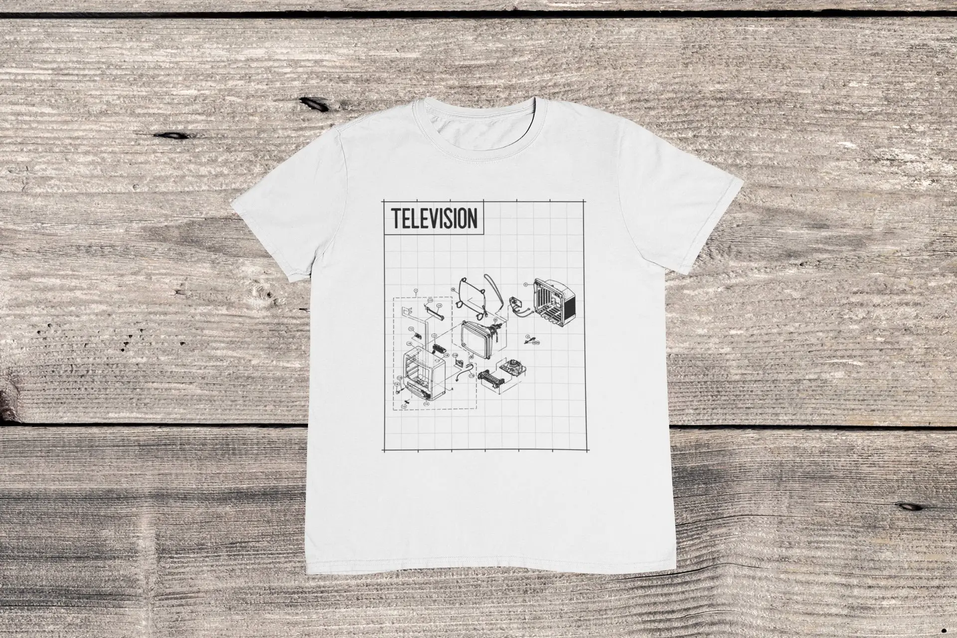 Television Blueprint T Shirt Led Tv Telly