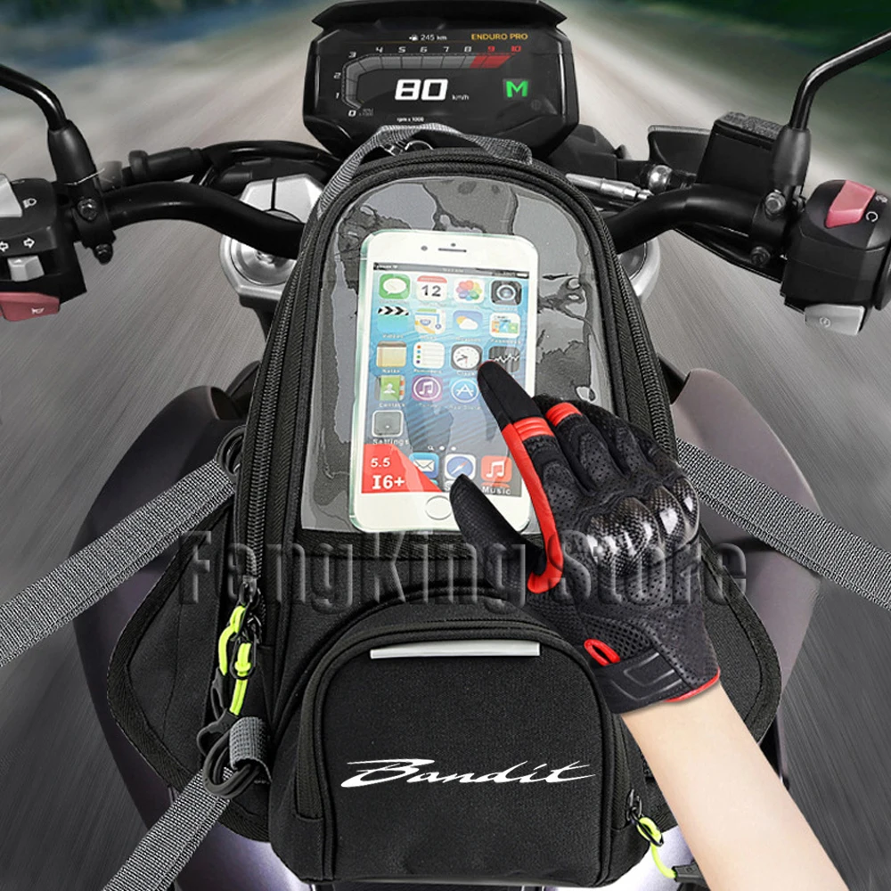 

Motorcycle Magnetic Bag Riding Bag Navigation Fuel Tank Bag Large Screen For Bandit 1200 1250 1250S 1250F 250 400 650 GSF 650