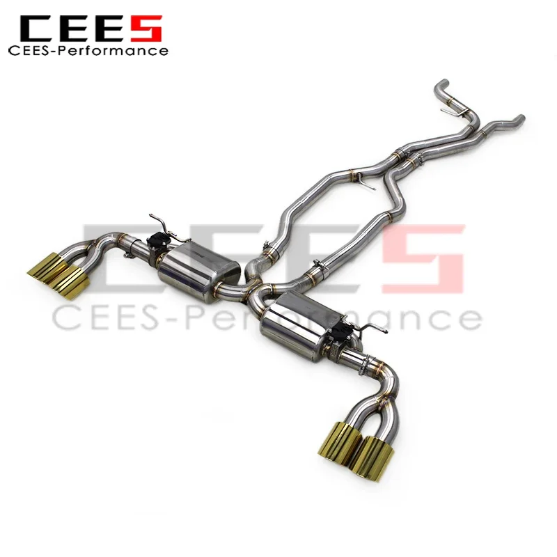 

Cees SUS304 выхлопные трубы Catback из нержавеющей стали для Porsche Cayenne S 958/958.1 3.0T 2011-2017Car Escape выхлопная труба система