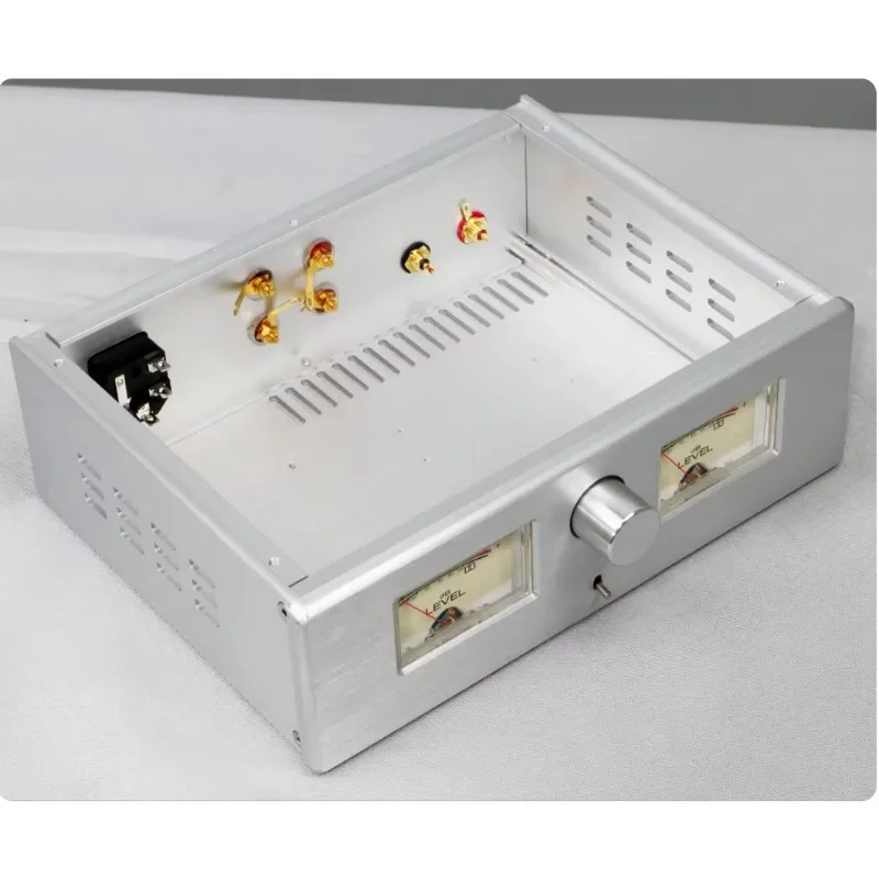 2608 power amplifier chassis, double-table all-aluminum alloy earamp, front-stage chassis, aluminum shell, dual display.