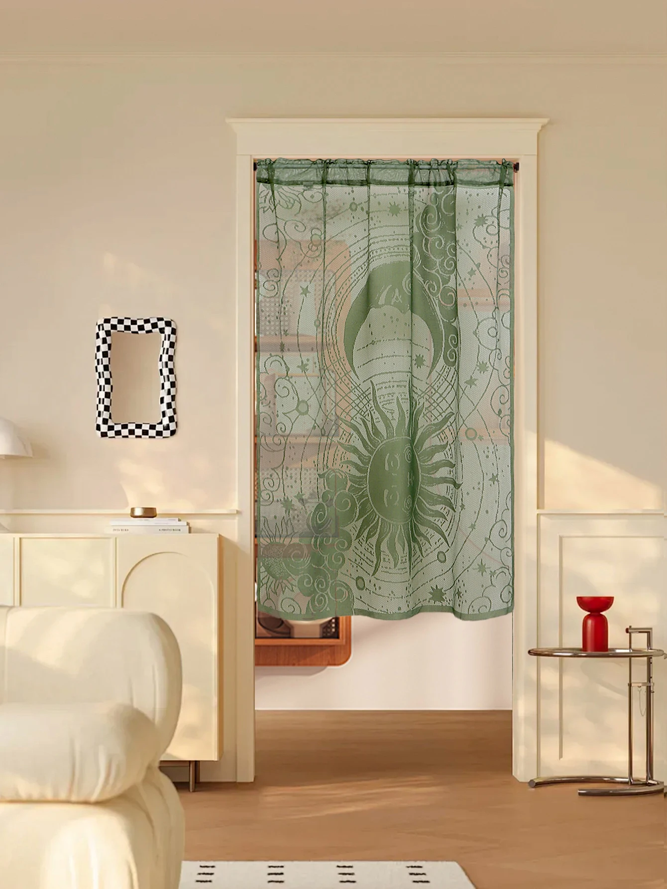 1PC Ramadan โปร่งแสง Sun และ M - Noren Curtain Doorway บทวิจารณ์และราคา