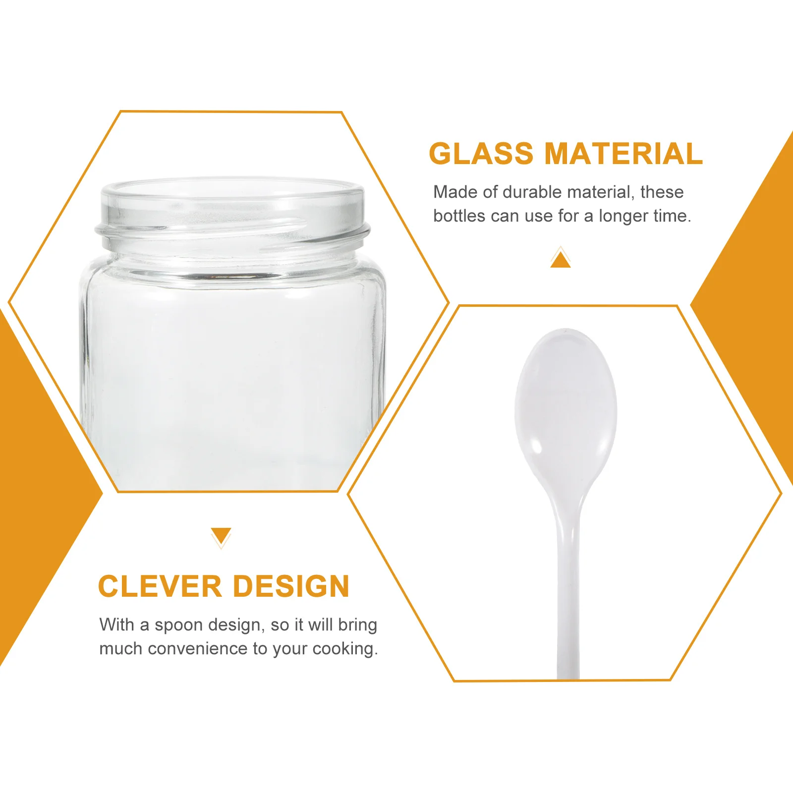 

4Pcs Spice Containers Moisture Proof Seasoning Pots with Spoon for Indoor Outdoor Dining Spice Jars Seasoning Bottles