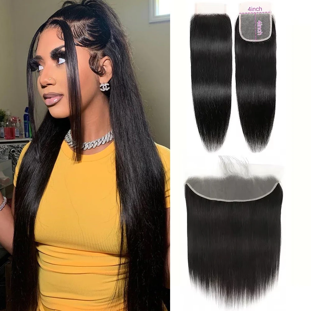 

13x4 13x6 HD Прозрачный кружевной фронтальный 1B Черный цвет Парик из 100% человеческих волос 2x6 4x4 5x5 Кружевные застежки Предварительно выщипанные 8-22 дюйма