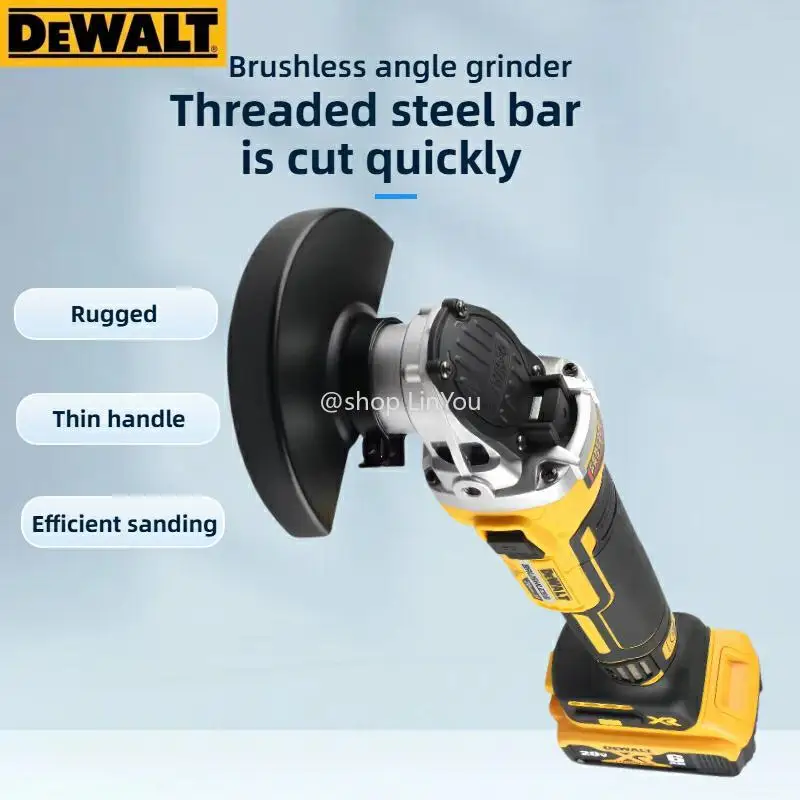 DEWALT DCG405 18V lithium battery brushless tools 125mm flat head angle grinder bare machine tool cutting machine  power tools