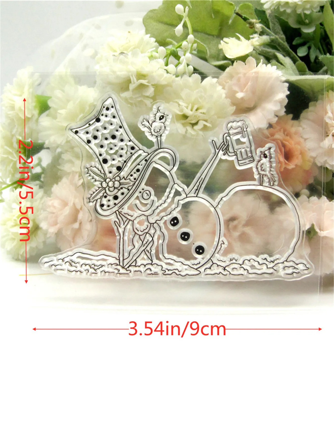 Winter Scene Snowman Transparent Silicone Rubber Stamp and Sheet Cling Scrapbooking DIY Cute Pattern Photo Album Stationery